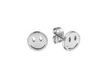Paar Ohrstecker Firetti "Schmuck Geschenk Ohrschmuck Smile", Silber (Edelstahlfarben), Ohrringe, Damen, 8Mm, Edelstahl