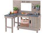 Outdoor-SpielküChe Muddy Buddy "MatschküChe Coffee Corner", Warmgrau, SpielküChen, Kinderb:100Cm H:95Cm T:60Cm, Holz, B:100Cm H:95Cm T:60Cm