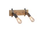 Just Light Deckenleuchte "Slat", Braun (Holzfarben), 2, 1 Stk., Leuchten, Exklusivee27, Deckenspot Deckenstrahler