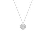 Kette Mit AnhäNger Tom Tailor "Schmuck Geschenk Edelstahl Kreis Rund", Edelstahlfarben, Kristallweiß, Halsketten, Damen, Edelstahl, L: 45 B: 2,4Mm, Mit Glassteine, B:2,4Mm