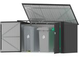 Aufbewahrungsbox Tepro "Universalbox Store Max", Grau (Anthrazit), B:232,5Cm H:132Cm T:104,5Cm, Metall, Aufbewahrungsboxen, Aufbewahrungsbox, Bxtxh: 232,5X104,5X132 Cm