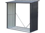 Kaminholzregal Tepro "Wood Store Large", Grau (Anthrazit), B:157Cm H:83Cm T:164Cm, Metall, Kaminholzlager, Kaminholzregal