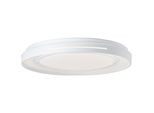 Brilliant Led Deckenleuchte "Barty", Weiß (Weiß, Chromfarben), 1, Ø 48,5Cm H: 6,5Cm, 1 Stk., Leuchten, Dimmbar- Mit Fernbedienung - Mit Nachtlichtfunktion, Led Deckenleuchte