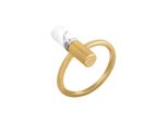 CAI Ring 925/- Sterling Silber Vergoldet Howlith