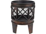 Feuerstelle Tepro "Gracewood", Schwarz (Schwarz, Bronzefarben), B:42Cm H:53Cm L:42Cm, Stahl, FeuerköRbe, Bxlxh: 42X42X53 Cm