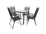 Vcm 5-Tlg GartenmöBel Set Sitzgruppe Essgruppe 1X Tisch, 4X StüHle Tisch MaßE Ca. H. 76 X B. 80 X T. 80 Cm Hochlehner Set 80M