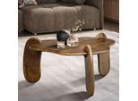 Couchtisch Mango Massivholz Ø78Cm Design Wohnzimmertisch In Organischer Form