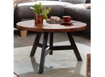 Couchtisch Finebuy Sofatisch Massivholz 60X60X35 Cm Wohnzimmertisch Tisch Rund