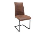 Riess-Ambiente Stuhl Apartment - Antik Braun Mit Metallgestell Freischwinger Industrial