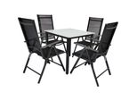 Vcm 5-Tlg GartenmöBel Set Sitzgruppe Essgruppe 1Xtisch, 4X StüHle Tisch MaßE Ca. H. 76 X B. 80 X T. 80 Cm Garten Set – StüHle 80 Ma