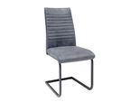 Riess-Ambiente Stuhl Apartment - Antik Grau Mit Metallgestell Freischwinger Industrial