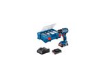 Bosch Akku-Bohrschrauber GSR 18V-45, 2 Akku GBA 18V 2.0Ah, Ladg. U. L-CASE (06019K3205)