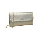 Clutch "Eleganz", Damen, Gr. B/H/T: 26Cm X 15Cm X 5Cm Onesize, Gold, Leder, Collezione Alessandro, Taschen, Aus Leder, Mit Separaten FäChern