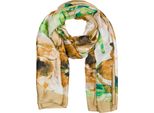 Schal styleBREAKER "Schal Mit Aquarell Blumen Muster", Damen, Braun (Hellbraun), Obermaterial: 100% Viskose Cv., Modisch, ModetüCher Schal