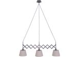 Näve Pendelleuchte "Adrienne", Braun (Braun, Natur), 3, Ø 52Cm, 1 Stk., Leuchten, W: 52-86Cm Nature 3X E27 Max. 40W,Material: Eisen, PVC Kunststoff, Pendelleuchte