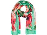 Schal Stylebreaker "Schal Mit Aquarell Blumen Muster", Damen, GrüN, Obermaterial: 100% Viskose Cv., Modisch, ModetüCher Schal