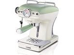 Vintage Siebträger-Espressomaschine grün