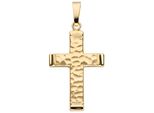 KettenanhäNger Jobo "AnhäNger Kreuz", Gelb (Gelbgold 375), SchmuckanhäNger, Damen, Gelbgold 375, KettenanhäNger, 375 Gold GehäMmert 30 Mm