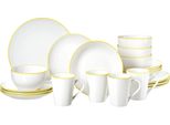 Kombiservice Ritzenhoff & Breker "Adela", Gelb, 20 Stk., Porzellan, Geschirr-Sets, Kombiservice, Aus Porzellan FüR 4 Personen