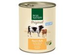 Real Nature Light Nourriture Humide Chien, Adulte, BœUf Et Veau 6X800 G