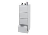 HäNgeregisterschrank MCW-H16, Aktenschrank BüRoschrank Stahlschrank, Format Legal + A4 AbschließBar 134X46X62Cm ~ Weiß
