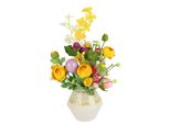 Kunstblume I.Ge.A. "Mixed-Arrangement Mit Ei", Bunt, B:21Cm H:29Cm L:21Cm, Kunstpflanzen, Vase Aus Keramik