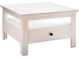 Couchtisch Home Affaire "ÖRebro", Weiß, B:70Cm H:45Cm T:70Cm, Tische, Couchtisch Eckige Couchtische Holz-Couchtische, Couchtisch Mit Schubkasten & Vollauszug - (B/T/H) 70/70/46 Cm