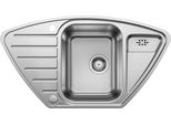 KüChenspüLe Blanco "Lantos 9 E-IF", Silber (Edelstahl BüRstfinish), B:93Cm, Edelstahl, KüChenspüLen