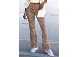 Leggings Buffalo, Damen, Gr. 40/42, N-Gr, Beige (Beige Leo), Jersey, Obermaterial: 95% Baumwolle, 5% Elasthan, Bedruckt, Figurbetont Lang, Hosen Leggings, In Modischer Allover Leo-Optik