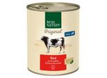 Real Nature Nourriture Humide Chien Adulte BœUf Aux Pommes De Terre 6X800 G