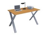 Schreibtisch Vcm "Schreibtisch BüRotisch Computertisch 110X80 Lona X", Braun (Silber, Buche), B:110Cm T:80Cm, Tische, Schreibtisch