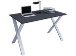 Schreibtisch Vcm "Schreibtisch BüRotisch Computertisch 110X80 Lona X", Schwarz (Silber, Anthrazit), B:110Cm T:80Cm, Tische, Schreibtisch