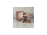 Kadima Design Moderne Akazie Satztische 2Er Set, Massivholz - Vielseitig & Handgefertigt