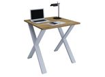 Schreibtisch Vcm "Schreibtisch BüRotisch Computertisch 80X50 Lona X", Braun (Silber, Honig, Eiche), B:80Cm T:50Cm, Tische, Schreibtisch