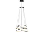 Neuhaus Pure LED Pendelleuchte "Pure E-Flying Rings", Mystic Grau, 1, Ø 110Cm H: 150Cm, 1 Stk., Leuchten, E-Lift Funktion, Cct, Dimmbar üBer Fernbedienung, LED Pendelleuchte