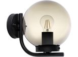 Eglo Wandleuchte "Taverna Wandlampe - Stahl Verzinkt - E27 - 1X28W - IP44", Schwarz, 1, H: 23Cm, 1 Stk., Leuchten, AußEnbeleuchtung, AußEnwandleuchte, Terrasse, L20 X H23 X AL25,5 Cm, Wandleuchte