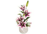 Kunstpflanze Otto Home, Rosa (Dunkelrosa), B:20Cm H:44Cm L:18Cm, Polyester, Kunstpflanzen, Kunstpflanze, Arrangement Im Topf