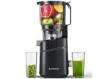 AMZCHEF Entsafter 250W, 150MM Öffnung, 2,5L Entsafter für Gemüse und Obst, Entsafter Slow Juicer mit Dreifachem Filter, Schwarz