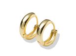 Paar Creolen Firetti "Schmuck Geschenk Edelstahl Ohrschmuck Ohrringe", Gelbgoldfarben, Ohrringe, Damen, 13Mm, Edelstahl, Made In Germany