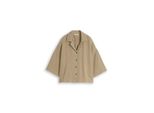 Tom Tailor Damen Oversize Musselin Bluse Aus Baumwolle, GrüN, Uni, Gr. 40