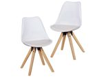 Wohnling 2Er Set Esszimmerstuhl Lima WL5.024 Weiß