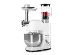 Klarstein Knetmaschine Küchenmaschine mit Fleischwolf, 1800W Teigmaschine Klein, 6 Stufen, Schneebesen Rühr- & Knethaken, Planetenrührwerk, Rührmaschine mit Mixer, Küchenmaschinen mit 5L Schüssel