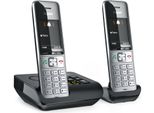 Gigaset COMFORT 500A duo Schnurloses Telefon-Set mit Anrufbeantworter schwarz-silber