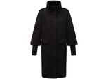 Langmantel Navahoo "PolarblüTe 14", Damen, Gr. S (36), Schwarz, Oberstoff: 90% Polyacryl, 10% Viskose. Innenfutter: 100% Polyester. ÄRmelfutter: 100% Polyester, Gerade Knielang, Hoch Geschlossener Ausschnitt, ÄRmel Ohne ÄRmelschlitz RippstrickbüNdchen, MäNtel, Modischer Damen Mantel In Woll-Optik Mit RippstrickäRmeln