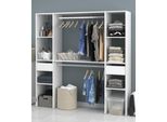 Mehrzweckschrank Parisot "Combi 2", Weiß, B:176Cm H:180Cm T:40Cm, Holzwerkstoff, SchräNke, Mehrzweckschrank