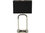 Searchlight Tischleuchte "Aura Tischlampe Led-Sockel - Chrom Mit Kristallglas", Schwarz (Chromfarben, Klar, Schwarz), H: 45,5Cm, 1 Stk., Leuchten, Tischleuchte