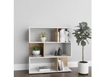BüCherregal Inosign "Cedric", Weiß (Weiß, Artisan Eiche), B:103Cm H:110Cm T:35Cm, Holzwerkstoff, Regale, BüCherregal