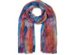 Schal Stylebreaker "Schal Aquarell Farbverlauf", Damen, Orange (Orange, Rot, Blau), Obermaterial: 100% Viskose Cv., Modisch, ModetüCher Schal