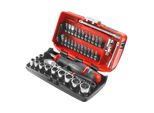 Facom Sortiment 1/4" - Antriebselemente, Bits Serie 1, Sechskant-SteckschlüSsel, Umschaltknarre Ultrakompakter Kasten, 38-Tlg. (RL.NANO1)"