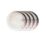 MäSer Speiseteller-Set, Steinzeug Aquarellia Weiß, Lila